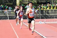 男子１６００メートルリレー決勝　白樺学園４走・中村健吾