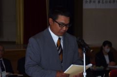 決意表明する背戸田ＪＡ青年部長