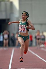 女子１００メートル決勝　６位槙涼奈（帯南商）