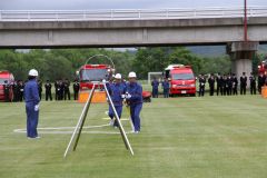 本別　放水など日頃の訓練の成果披露　本別消防団消防連合演習 4