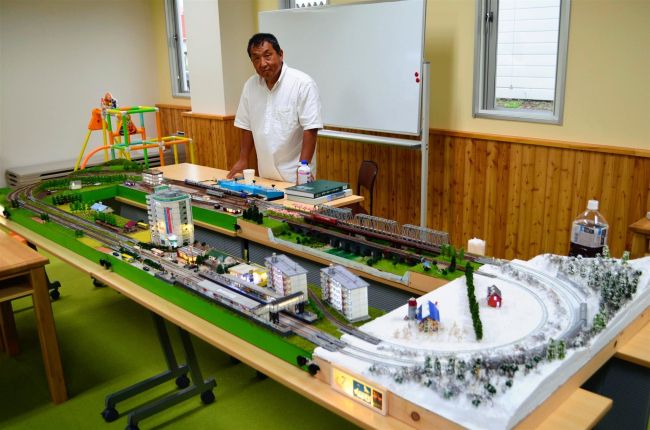 十勝走った鉄道模型　出張展示用が完成　池田の君島さん