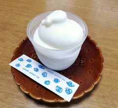 古田牧場の生乳を使ったすっきりとし口当たりのソフトクリーム
