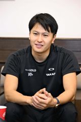 地元でのＷ杯で「格好いいところ見せたい」と語る村上右磨（金野和彦撮影）