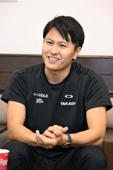 地元でのＷ杯で「格好いいところ見せたい」と語る村上右磨（金野和彦撮影）