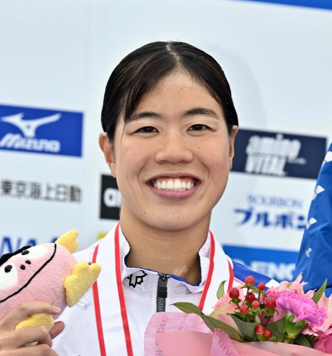 蝦名愛梨（帯大谷高出）女子自由形１５００Ｍ３位　８００Ｍは５位　競泳ジャパンオープン