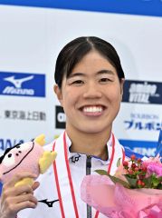 蝦名愛梨（帯大谷高出）パリ五輪出場権獲得、ドーハ世界水泳ＯＷＳ女子１０キロで１１位快挙