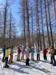 スノーシューで自然と親しむ　探検ツアーｉｎのうげい公園　鹿追