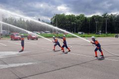 北海道消防操法訓練大会出場隊員によるポンプ車操法