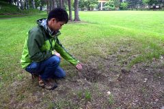 緑ケ丘公園内にハムスターの死骸埋葬、廃棄物不法投棄に該当も「絶対にやめて」