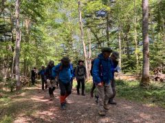 安全祈願祭後に行われた登山会