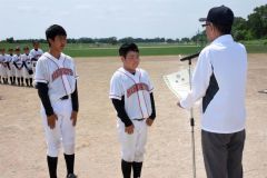 表彰式　幕別野球少年団