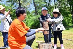 ニッタの森で初めて開催した木育イベント（５月２５日）