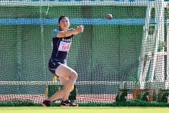 【女子ハンマー投げ・決勝】自己ベストを更新する５６メートル８２を投げて優勝した澤向美樹（幕別清陵）