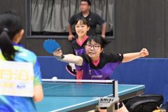 長嶋小林２冠　女子複は小野・宮川組　卓球道選手権カデット十勝地区予選