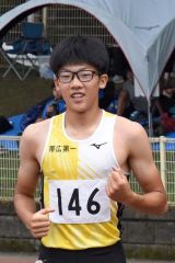 宮本哲朗（帯一３年）全国中学陸上３位１００ｍ　十勝中学タイの１０秒８４