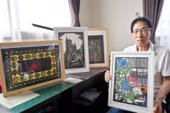 切り絵の趣味歴４０年、技術はプロ並み　広尾の志村和彦さん