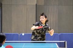 【女子決勝】得意の縦回転ラリーで攻める谷沿