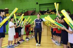 バド永原選手「芽室が育ててくれた」パリ五輪から帰町報告会