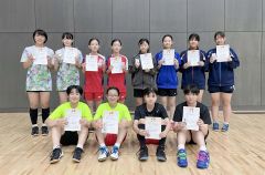 女子個人戦の上位入賞者