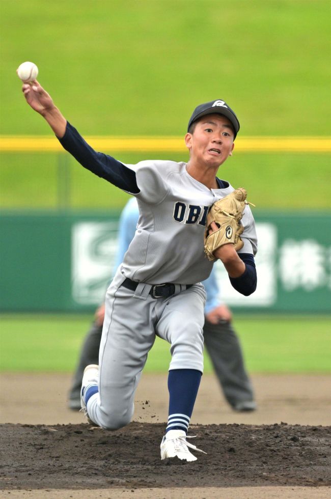 帯工右腕エース水野快投、初戦勝利　秋季道高校野球十勝支部予選