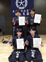 中学３年男子は内野優勝、市民スポーツ剣道大会