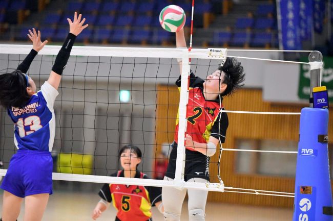 女子の帯南商、白樺学園が初戦突破　春高バレー道代表決定戦初日