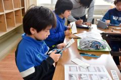 防災について学んだ大誉地小の児童たち