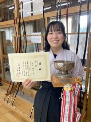 高井（足寄高）優勝　帯広の森少年団も入賞　道弓道選手権大会