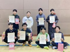 藤原・高田組Ｖ、勝毎杯全十勝ソフトテニス大会男子