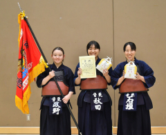 女子団体戦を制した音更剣道連盟Ａ