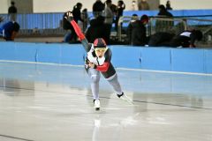女子500メートル2位の上鹿渡双葉(栃木県スポーツ協会―信州大、帯柏葉高出)