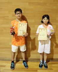 吉田（北栄６年）と愛澤（栄４年）全国小学生バドミントン選手権大会へ