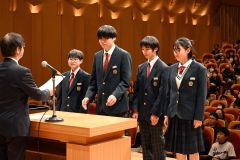 「花鳥風月」で最優秀賞を受賞した芽室西中学校２年Ａ組