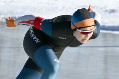 【女子５００メートル】３位に入賞した笹渕和花（金野和彦撮影）
