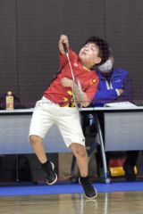 ４年生以下男子シングルス準々決勝　加藤祥真（とかち浦幌ＪＢＣ）