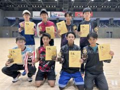 渡部・古川組（帯農）Ｖ、女子は横地・平崎組（帯三条）優勝　全十勝高校インドアソフトテニス大会