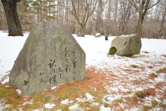 十勝俳句村（幕別町依田公園内）に立ち並ぶ句碑