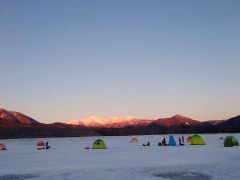 １月２７日に立ち入り禁止が決まった糠平湖