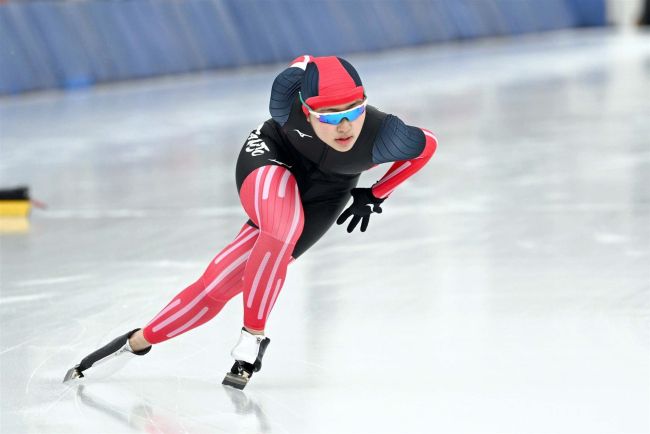 奥秋（帯三条）女子５００連覇　スケートインターハイ初日