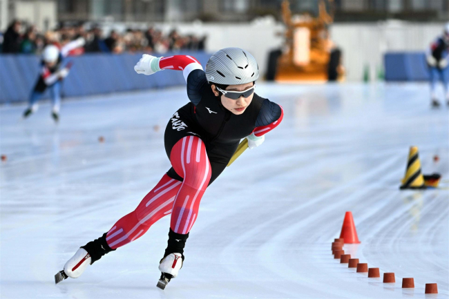 女子２０００メートルリレーの十勝勢～写真特集・インターハイスケート