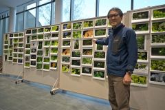 写真展をＰＲする清水さん