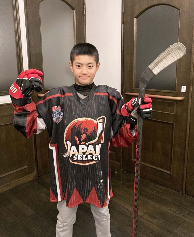 中島兜斗（幕別浦幌少主将、札内南小６年）アイホケジャパンセレクトでカナダ遠征へ