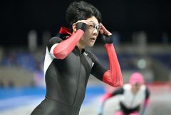 【男子５００メートル】３６秒３２で１４年ぶりに日本中学記録を塗り替え優勝した宮本哲朗（帯一）