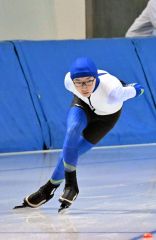 男子総合３位の長田颯介（忠類）の滑り