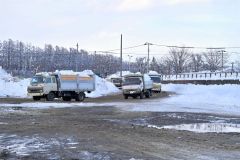 幕別町依田の雪捨て場