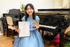 音更の清末有乃葉さん全国銀賞　ヨーロッパ国際ピアノコンクール