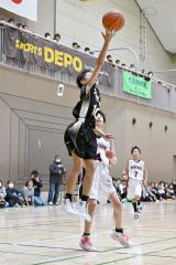 【男子１部決勝・光南―音更】シュートを決める光南の高橋壮真