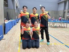 混合団体戦Bで優勝したあしょろ(提供)