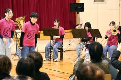 特別出演した大樹中学校吹奏楽部