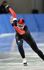 【女子５００メートル】４０秒５０の大会新記録で優勝した山本彩瑛（大樹）。１０００メートルも大会新をマークし２冠を遂げた